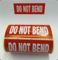 100x45 Hazard Warning - Do Not Bend - 250/Roll