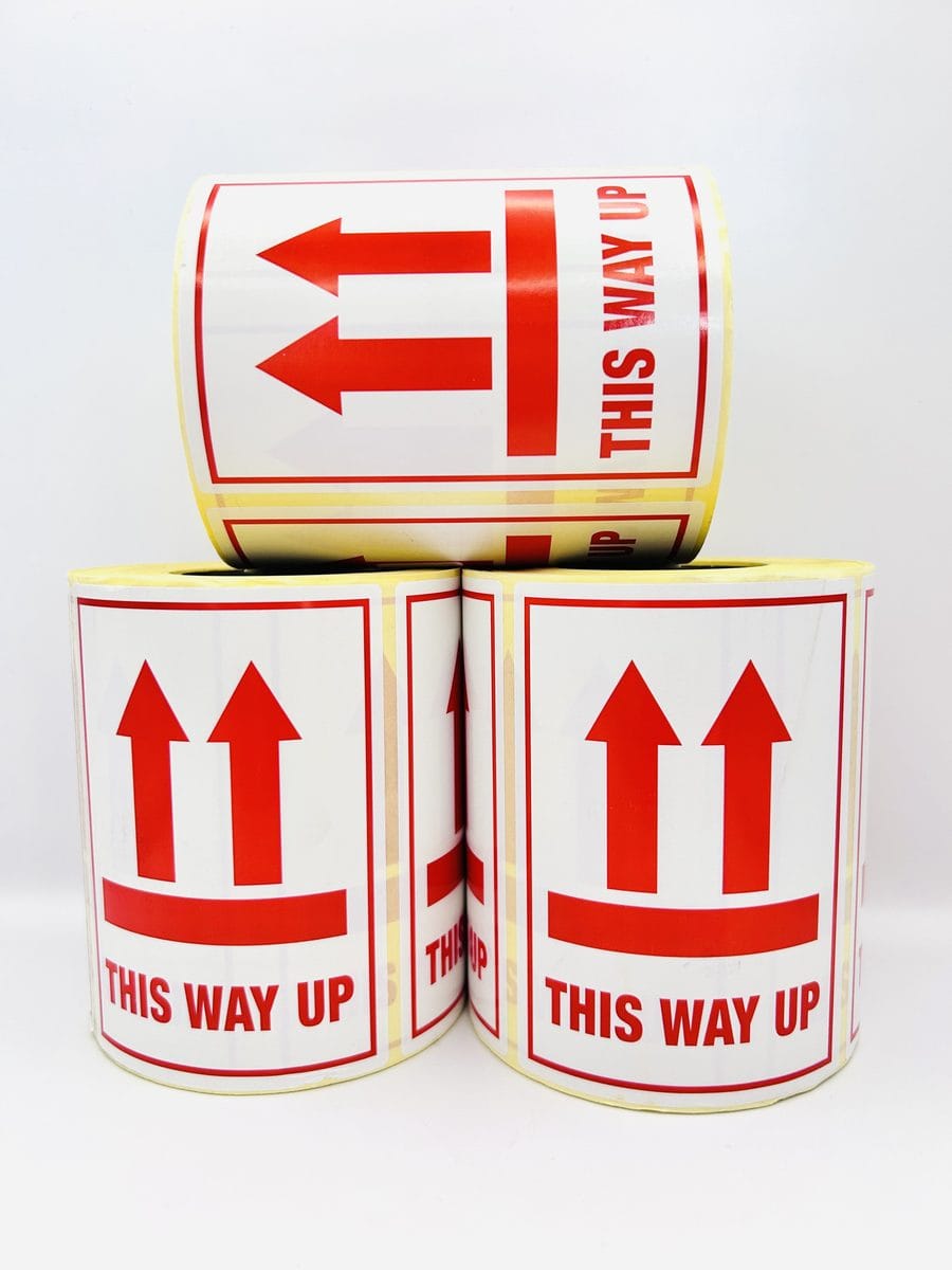 Hazard Warning 89x110 - This Way Up - 250 Per Roll