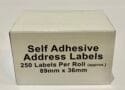 89x36 Address Labels 250/Roll