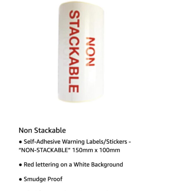 Hazard Warning  150x100 - Non-Stackable - 250 Per Roll - Image 2