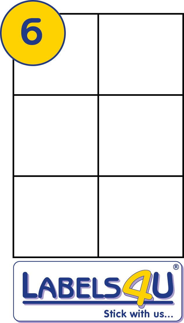 6 Labels Per Sheet 105 x 99mm