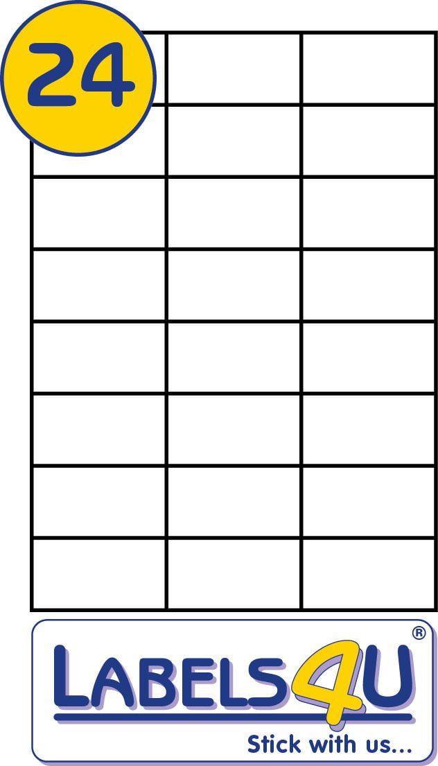 24 Labels Per Sheet 70 x 37mm