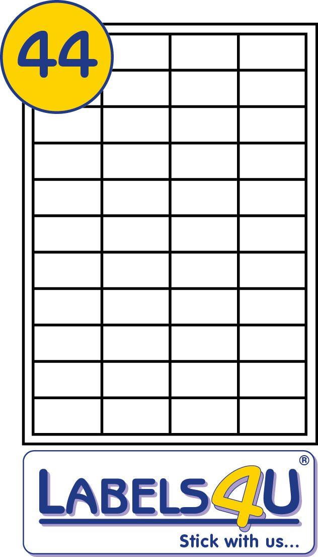 44 Labels Per Sheet 48.5 x 25.4mm
