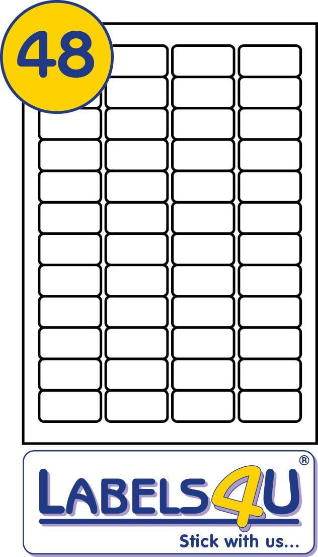 48 Labels Per Sheet 45.7 x 21.2mm