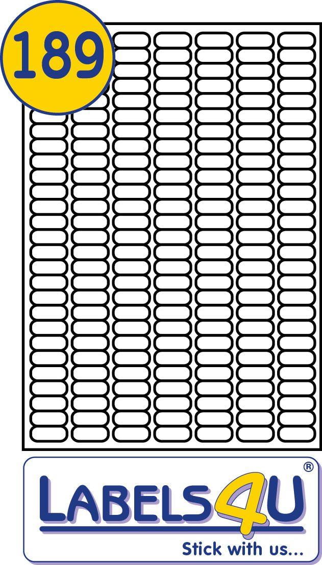 189 Mini Labels Per Sheet 25.4 x 10mm