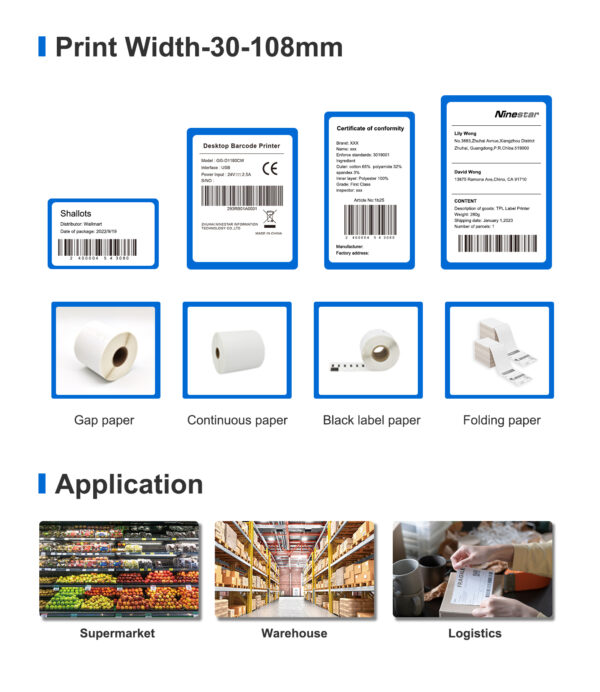 TD-401 - 4 inch Desktop Thermal Label Printer - Image 4